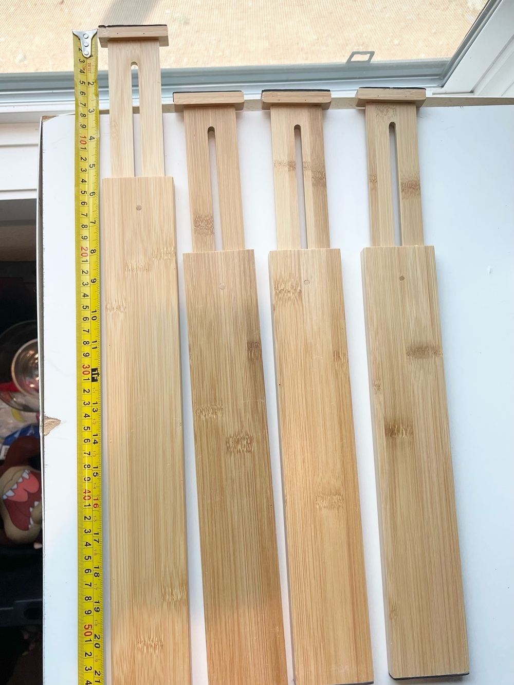 Bamboo Adjustable Drawer Divider Set - Natural Wood